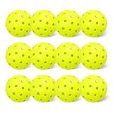Amazon Basics Outdoor Pickleball Balls, USAPA Approved for Tournament Play, Durable Construction, Balanced and Consistent Performance, Yellow, 12-Pack