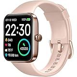 SKG Smart Watch for Women, Fitness Tracker with 5ATM Swimming Waterproof, Sleep Monitor, 1.7'' Touch Screen Smartwatch Fitness Watch for Android-iPhone iOS,V7 Pink