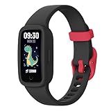 BIGGERFIVE Vigor 3 Kids Fitness Tracker Watch, AMOLED Screen, No App No Phone Needed, 3ATM Waterproof, Heart Rate and Sleep Monitor, Pedometer Watch, Sports Step Counter for Boys Girls Ages 5-15,Black