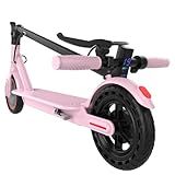 Roinside Pink Electric Scooter - 8.5" Solid Tires, 350W Motor, Up to 19 MPH&16Miles Long-Range Commuting Foldable E-Scooter for Adults with Dual Braking System and Smart App
