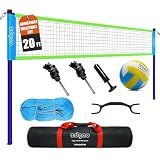 20FT Outdoor Portable Adjustable Height Volleyball Net System with Bag