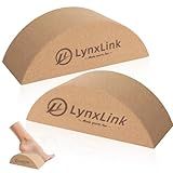 2 Pack Half-Moon Calf Stretcher | Foot Stretcher for Plantar Fasciitis, Cork Yoga Block, Foot & Leg Muscle Stretching - Ideal for Athletes, Yoga Practitioners & Pain Relief