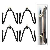 YYST Skateboard Wall Mount Wall Hanger Rack Storage Display - W/Hardware - No Board Included - W Style - 4/PK