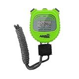 Marathon Adanac 3000 Digital Stopwatch Timer, Neon Green - High Precision Accuracy to 1/100th Seconds - Water, Dust & Shock Resistant - 46” Lanyard Included