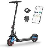 Electric Scooter for Adults- 500W Motor, 19MPH, 31MILES, Dual Suspension, 10" Solid Tires, Foldable Commuter E-Scooter with App Control & Dual Brake System