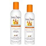 Fairy Tales Sun & Swim Shampoo & Conditioner for Kids - Chlorine Removal Swim Shampoo, Removes Green Pool Tones, Sea Salt & Mineral Buildup - Delicious Tropical Scent– 12oz + 8oz