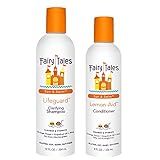 Fairy Tales Sun & Swim Shampoo & Conditioner for Kids - Chlorine Removal Swim Shampoo, Removes Green Pool Tones, Sea Salt & Mineral Buildup - Delicious Tropical Scent– 12oz + 8oz