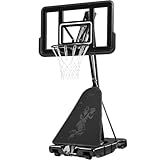 Best Choice Products 4.4-10ft Adjustable Regulation Basketball Hoop, Portable Goal w/Shatterproof Backboard, Ball Return, Base Gel - Black