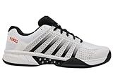 K-Swiss Men's Express Light Pickleball Shoe, White/Black/High-Risk Red, 9 M