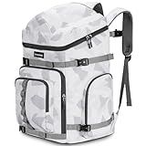 YOREPEK 65L Ski Boot Bag Backpack with 8 Pockets, Waterproof Ski Snowboard Boot Bags for Air Travel, Ski Gear Bag Backpacks for Boots, Helmet, Goggle, Gloves, Pants, Jacket, Accessories for Adults