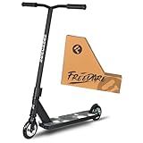 FREEDARE Pro Stunt Scooter Complete Trick Scooter for Kids 8 Years and Up, Teens, Adults, Boys and Girls Freestyle Street Scooter for Intermediate and Beginner Skate Park - Black/JB-3