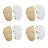 Ball of Foot Cushions, Forefoot Pads Stop Feet Sliding Forward, Women Metatarsal Pads, Non-Slip Weight Shifting Insoles Inserts for High Heel Shoes, Metatarsalgia Pain Relief (Khaki, 4 Pairs)