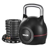 VEVOR Kettlebell, Adjustable Kettlebell with 7 Weight Levels (3.5, 7, 10, 13, 16, 19.5, 22.5 lbs), Die-Cast Aluminum and ABS Material, for Grip Strength Training, Full-body Workout & Cross-Training