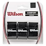 WILSON Sporting Goods Ultra Wrap Tennis Overgrip (3-Pack), Black (WRZ403000)