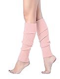 v28 Women Juniors 80s Eighty's Ribbed Leg Warmers for Party Sports (Pink)