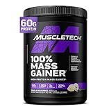 MuscleTech High Protein Mass Gainer for Men & Women - Clean Protein Powder Shakes for Weight Gain, Muscle Building & Recovery with Creatine Monohydrate - Vanilla Milkshake, 5.15 Pound