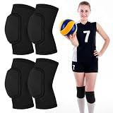 Opvixi Volleyball Knee Pads, Knee Pads Volleyball Girls 2 Pairs, Knee Pads for Women Youth Kids, Soft Black Kneepads for Sports Dance Volleyball Football Yoga Tennis Running Cycling Workout Climbing