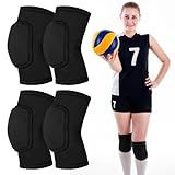 Opvixi Volleyball Knee Pads, Knee Pads Volleyball Girls 2 Pairs, Knee Pads for Women Youth Kids, Soft Black Kneepads for Sports Dance Volleyball Football Yoga Tennis Running Cycling Workout Climbing