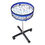 TNZMART Removeable Table Tennis Storage Multi-Ball Collector Holder Adjustable Height Pickleball Collection Basket for Training