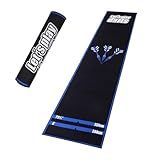 Yirinatek Professional Darts Mat with Oche Line System & Throw Lines – Premium Dart Mat for Floor Steeldart & Soft Darts | 260x60 cm | with Throwing Line, Ideal as a Gift