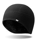 SUNMECI Winter Thermal Helmet Liner Skull Cap, Fleece Lined Warm Cycling Cap Ski Hat Beanie for Men Women Black