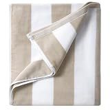 LULUHOME Large Oversized Beach Towel - Big Cotton 36 x 70 Inch Striped Pool Towel, Large Cabana Soft Swimming Towel for Adult Men Women,Chiffon