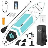 ADVENOR Paddle Board 11'x33 x6 Extra Wide Inflatable Stand Up with SUP Accessories Including Adjustable Paddle,Backpack,Waterproof Bag,Leash,and Hand Pump,Repair Kit (Green)