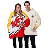 Foco NFL Unisex Reversible Oversized Sherpa Hoodie Sweatshirt Colorblock Hoodeez, One Size (HDONFSMURBUSQVC)