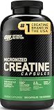 Optimum Nutrition Creatine, Micronized Creatine Monohydrate Capsules, Supports Strength & Recovery, Banned Substance Tested, 2.5g per Serving, 150 Servings, 300 Count