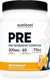 Nutricost Pre-Workout Complex Powder (Peach Mango) 60 Servings