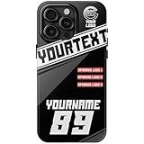 Personalized Custom Name Number Team Logo Team Racing Phone Case Race Motorcycles Gift For Customized Phone Cover Gifts Men Dad Son Compatible with iPhone 16 15 14 12 13 11 X Pro Max Plus Mini (Ds3)