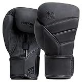 Hayabusa T3 LX Leather Boxing Gloves Men and Women for Training Sparring Heavy Bag and Mitt Work - Obsidan, 16 oz