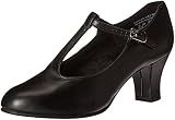 Capezio Womens Jr. Footlight T-strap Dance Shoe, Black, 10 US
