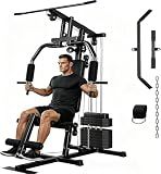 Home Gym Station,100LBS Weight Stack LAT Pulldown Full Body Workout Machine