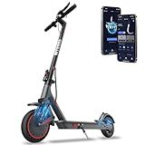 Electric Scooter, 500W Powerful Motor Scooter, 10" Solid Tires, 25 Miles Long Range, 22Mph Max Speed, Foldable E-Scooter Adults with Dual Shock Suspensions and APP Control