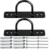 Lyellfe 2 Pack Battle Rope Anchor, Wall Ceiling Mount Bracket for Suspension Strap, Body Weight Strength Training Systems, Heavy Duty Hammock Hanging Kit for Battle Rope, Yoga and Gymnastic Rings