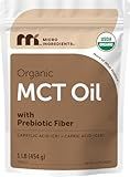 Micro Ingredients Organic MCT Oil Powder with Prebiotic Fiber,1 Pound (16 Ounce) | C8 MCT Oil for Coffee Creamer | No GMOs, Keto Diet, Vegan