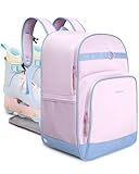 Roller Skate Bag for Women and Men, Lightweight Inline & Ice Skates Backpack Fits Shoes Up to US Men Size 14, Breathable Skate Bag for Ice Skates, Roller Skates, Hockey Skates, and Figure Skates, Pink