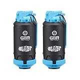 Lancer Tactical - GBR Outdoor 130 Round Spring Powered ABS BB Impact Shower for Airsoft, Pack of 2 - Blue