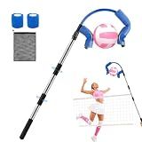 Caulimo Volleyball Spike Trainer (No Ball Included): Adjustable Volleyball Training Equipment - Volleyball Hitting Trainer with Anti-Slip Foam Head for Indoor & Outdoor Practice
