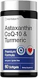 Horbäach Astaxanthin 12mg | with CoQ-10 & Turmeric | 60 Softgels | Premium Formula | Non-GMO, Gluten Free Supplement