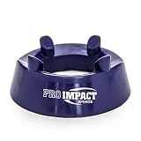 Pro Impact Rugby Ball Kicking Tee - Heavy Duty Fixed Tee with 4 Prong Hold - Kick Consistency & Accuracy Improvement for Youth & Adult (Blue)