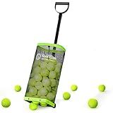 ShelfElites Portable Tennis Ball Hopper & Pickleball Basket, Foldable Tennis Ball Cart with Storage Bag, Multi-Sport Ball Collector for Training & Practice