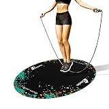Cheete 48"x36" (5mm) Jump Rope Mat, Workout Mats for Home Gym Flooring