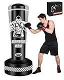 Standing Punching Bag for Adults Teens, 70" Heavy Punching Bag with Stand, Heavy Bag Inflatable Kick Boxing Bag Training Equipment Bags for Training MMA Muay Thai Fitness