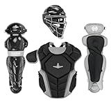 All-Star Top Star Series Baseball Catching Equipment Kit, Meets NOCSAE Standard - Ages 12 to 16, Black