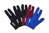 ONSEAMIRO ONEQ 3 Fingers Billiard Gloves Snooker Cue Professional 3 Colors (Spandex) 5pcs/Set