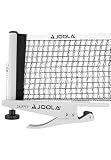 JOOLA Snapper Professional Table Tennis Net and Post Set - Portable and Easy Setup 72" Regulation Size Ping Pong Spring Activated Clamp Net, Silver