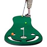 KOFULL Putting Green Mats Set - Indoor/Outdoor Golf Putting Practice or Golf Game with 78" x 24" Putting Mat, Adjustable Putter, 3 Balls, Training Aid Cup & Flags