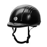 TuffRider Starter Basic Horse Riding Helmet | Comfortable Protective Equestrian Head Gear - SEI Certified -Black - L